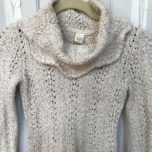 Anthropologie  Yellow Bird Light Tan Knit Sweater - Picture 4 of 14
